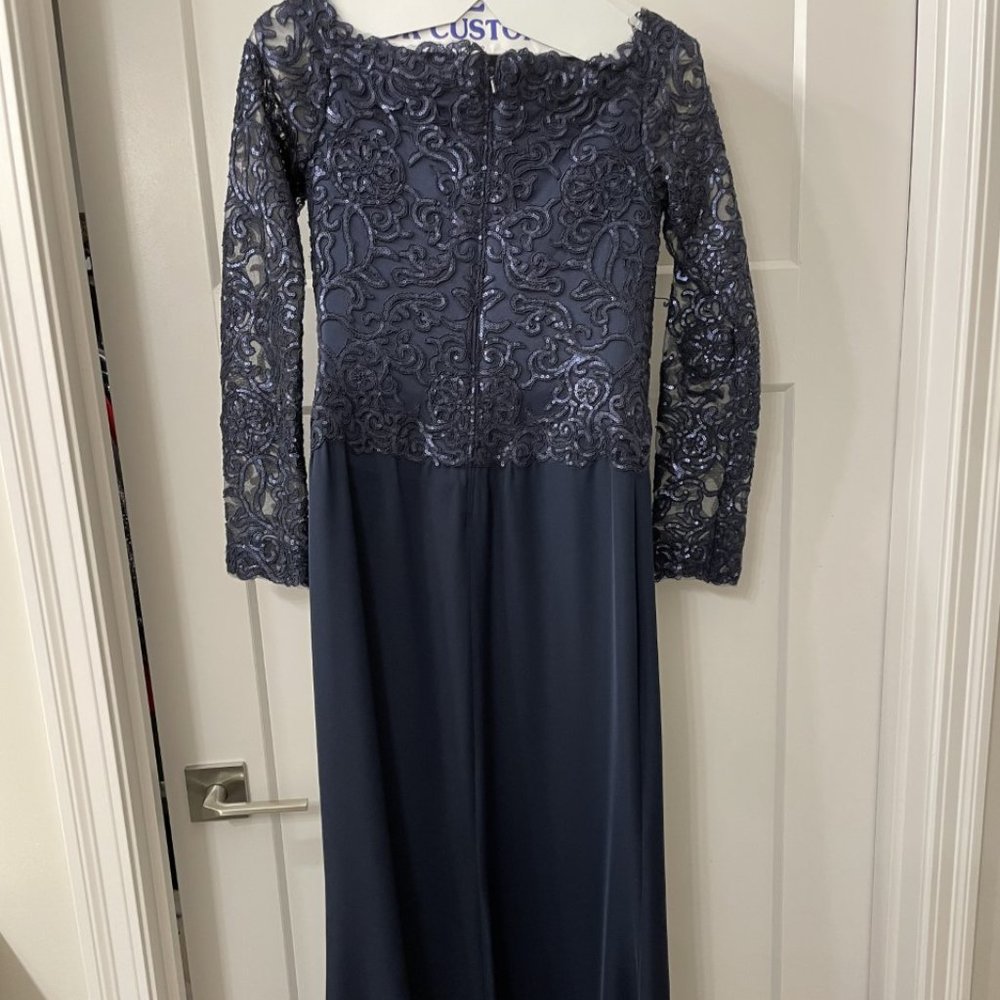 Tadashi Shoji | Sequin Off Shoulder Gown - Picture 10 of 14